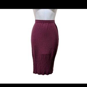 NWT Spiegel Silk Cashmere Bl Knit Pencil Skirt S Sustainable Professional